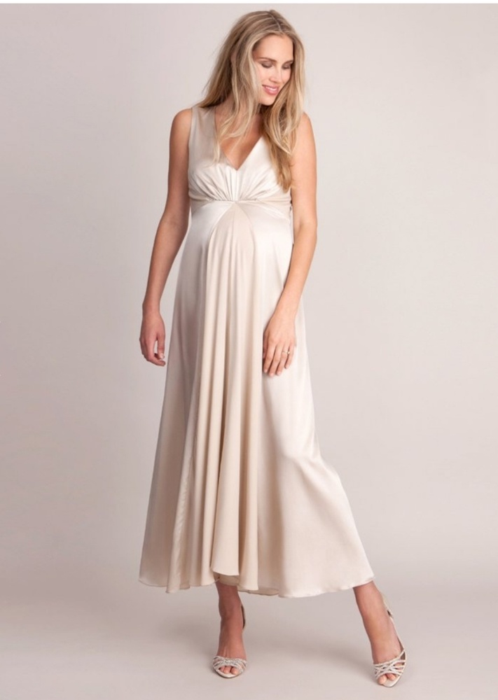 EUC Seraphine 100% Silk Maternity Gown Size 8
